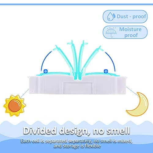 AM PM Pill Organizer 2 Times a Day, 7 Removable Daily Pill Cases with Permanent Printed Labels, Large Capacity for Fish Oil & Vitamins, BPA-Free Travel Medicine Holder for Seniors & Daily Use (1 Week) - Thumbnail 2