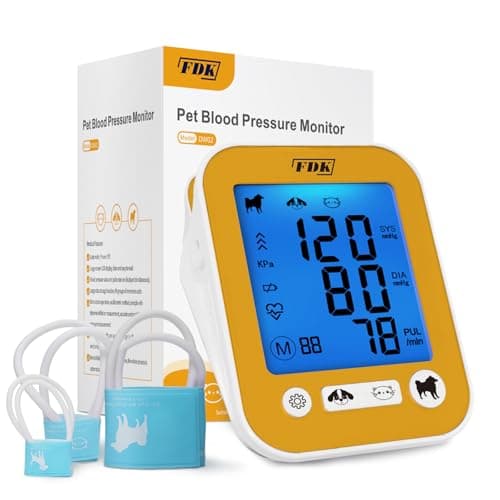 Veterinary Blood Pressure Monitor for Pet Dog and Cat, Animal Automatic Digital BP Machine with Large LCD Screen Backlight 3 Cuffs 270 Data Memory Silent - Image 1