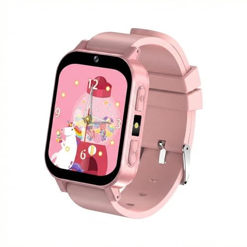 T TICCI Kids Smart Watch for Boys Girls - 1.83" HD Touch Screen, 500mAh Long Battery, Fast Type-C Charging, Games Camera Music Pedometer Torch, Educational Toys for Ages 4-12 Birthday Gift (Pink)