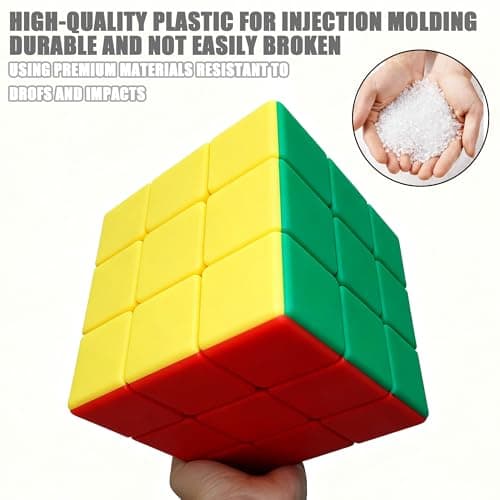 Giant Magic Cube, 18CM Big 3x3 Speed Cube Color-Matching 3D Sensory Puzzle Box Super Large Birthday Christmas Stocking Stuffers Gift for Kids Adults Fidget Toy Brain Teasers Cubing Classroom Speed Toy - Thumbnail 4