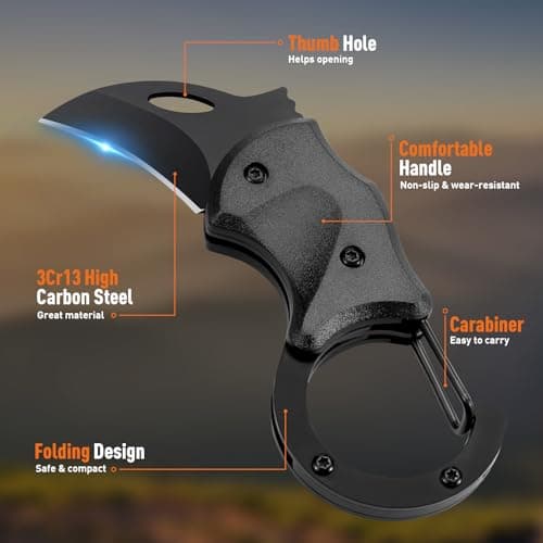 Gifts for Men Pocket Carabiner Gadgets, Anniversary Birthday Gift for Men Dad Husband Him Grandpa, Fathers Day Dad Gifts for EDC Gadgets Tool, Unique Mens Gifts for Dad Who Have Everything - Thumbnail 2