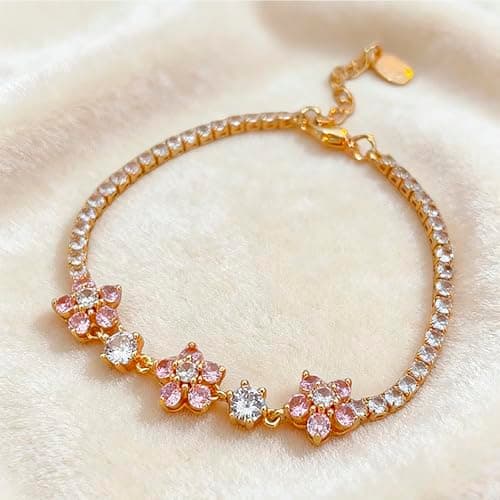 KodoBidden Plated Stainless Steel Lucky 4 Leaf Gold,Erling Silver Dainty Simple Women Charm Link Bracelet,joyas para mujer,Birthday Anniversary Christmas Jewelry Gifts,Unisex,Jewelry Gifts for Women - Thumbnail 2