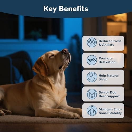 Vetriuntrix Melatonin for Dogs, Calming Chews for Dogs for Sleep, Fireworks, Storms, Thunder, Barking, Separation, Dog Calming Chews with Valerian Root & L-Theanine, 200 Count - Thumbnail 2