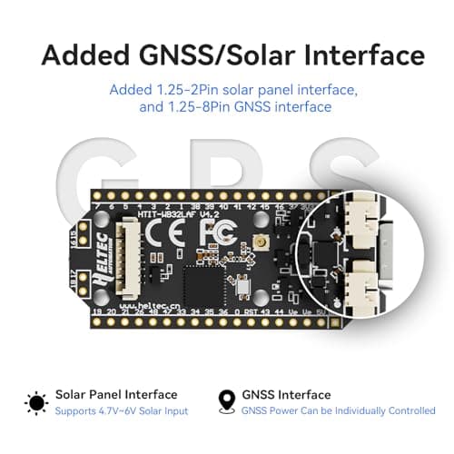 YELUFT 1 Set ESP32 LoRa V4 Development Board + 3000mAh Battery, Upgraded ESP32-S3 16MB Flash WiFi Bluetooth 28dBm High Power SX1262 LoRa for Meshtastic Arduino IoT LoRaWAN - Thumbnail 4