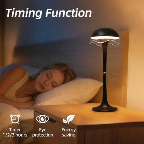 DEXULESA Cordless Table Lamp, Portable Battery Operated Touch Control Lamp with 3 Colors & 7 RGB Stepless Dimmable, Rechargeable Table Lamp for Home Office/Dinner/Restaurant/Bedroom (Black) - Thumbnail 6