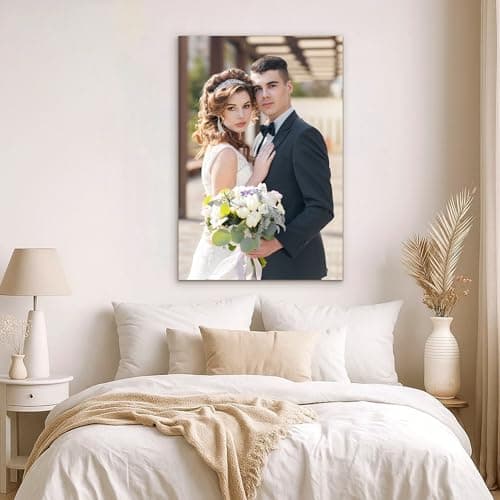 GagetElec Custom Canvas Prints with Your Photos, Personalized Canvas Wall Art for Bedroom, Living Room, Home Decor for Family, Friend, Lover, Pet (8" X 10") - Thumbnail 2
