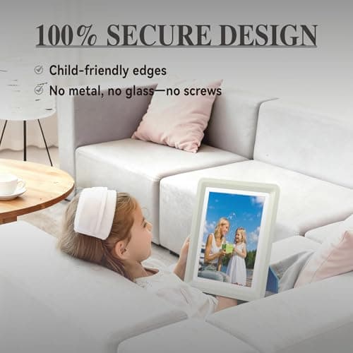 vilkok Light Gray 5x7 Picture Frame,1Pack, Fits 5x7 Photo or 4x6 with Mat, Acrylic Front & Durable ABS Frame, Shatterproof UV-Resistant Tabletop Display, Vertical/Horizontal Home Décor Frame - Thumbnail 4