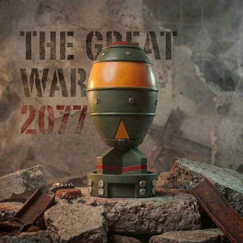 maozyiltle Mini Nuke, Fall Out Merchandise - Nuclear Bomb Statue, Unique Collectible Desk Decor Prop for Fans & Gamers on Valentine's Day, Easter & Birthday(Green) - Thumbnail 6