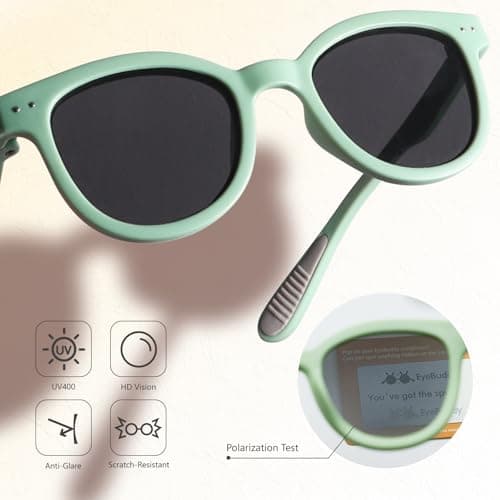 EYEBUDDY Kids Toddler Sunglasses Age 2-4/3-5 Boys Girls Polarized UV Protection Sun Glasses for Age 2-8 - Thumbnail 3