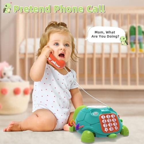 KaeoHye Musical Turtle Baby Toys 6-12 Months，Baby Crawling Toys for 12-18 Months,Early Learning Toy with Light&Sound，Tummy Time Toys Gifts for 3-6 4 5 7 8 9-12 18 Month Boy Girl（Green） - Thumbnail 3