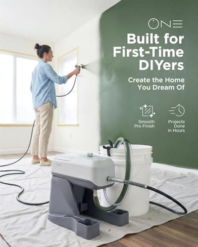 InoKraft ONE Airless Paint Sprayer, One-Button Easy Control, Pro Finish with Minimal Overspray, Thinning-Free & High Efficiency for DIY Home Interior, Exterior, Fences & Decks, All in One Kit - Thumbnail 4