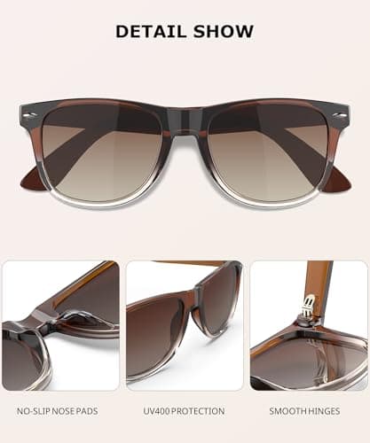 CIFOYA Polarized Sunglasses for Women Men Trendy Classic Retro Designer Sunglasses Fashion UV400 Protection - Thumbnail 4
