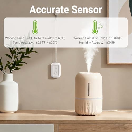 WiFi Thermometer Hygrometer, Smart Humidity Temperature Sensor with App Notification Alert, Data Storage, Remote Monitor for Room, Nursery, Greenhouse, Humidor, Wine Cellar - Thumbnail 3