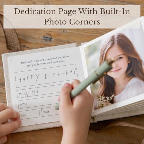 MUTED + MADE Gift for Grandma from Grandkids – Sentimental Keepsake Book | The Little Keepsake Book | Guided Prompt Memory Book from Kids | Linen Hardcover with Photo Corners & Gift Box - Thumbnail 3