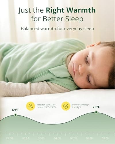 EARTH PENGUIN Soft Bamboo Viscose Baby Sleep Sack 6-18 Months, 1.0 TOG Baby Sleeping Bag 2 Pack, Cozy Baby Wearable Blanket 2-Way Zipper - Thumbnail 3