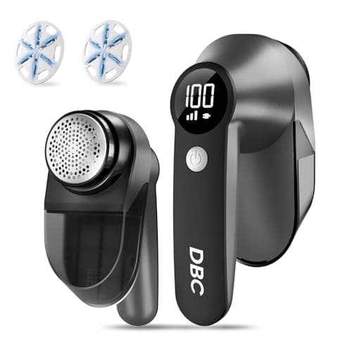DBC Rechargeable Fabric Shaver,3-Speed Lint Remover for Clothes LED Display, 15000r/Min Powerful Motor, Large Shaving Head Lint Shaver for Clothes, 6-Leaf Blades, Lint Ball, Furniture, Fuzz - Image 1