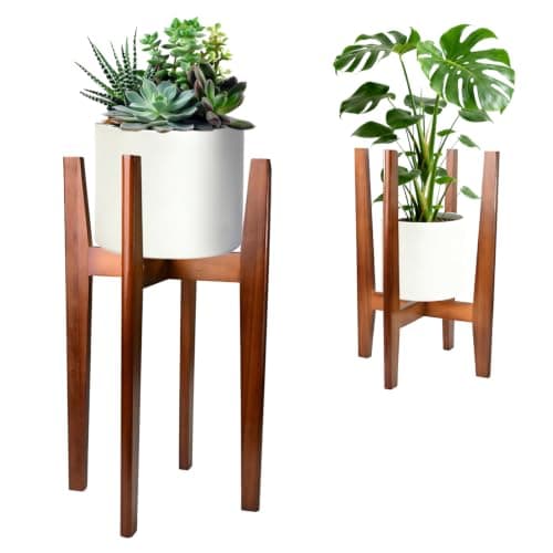 MAVOTER 24" Tall Plant Stand ,Wood Plant Stands Indoor, Mid Century Plant Corner Flower Holder Outdoor Suitable for Plant Pots & Water Dispenser Under 10" (Pot & Plant Not Included)
