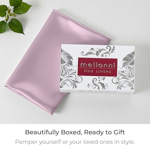 Mellanni Pure Silk Pillowcase King Size - Perfect for Hair and Skin, Preventing Wrinkles - Easy Care - Naturally Cooling Silk Pillow Cover with Hidden Zipper (King, Lilac) - Thumbnail 6