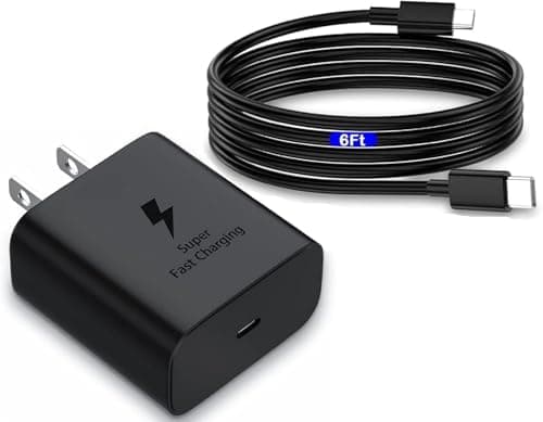 S26 S25 Samsung Charger Super Fast Charging 45W USB C Super Fast Charger with 6FT Type C Charger Cable Cord for Samsung Galaxy S26/S25/S24/S23/S22/Ultra/Plus/FE,Z Fold/Z Flip,A55/A54/A53/C55 - Image 1