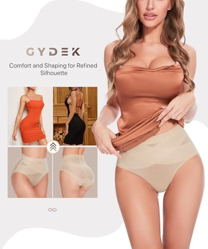 GYDEK Shapewear Tummy Control Panties-Lower Body Shaping Briefs Compression Underwear Low Rise Shapewear Girdle Panty for Women - Thumbnail 6