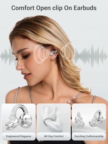 FUNNYEAH JewelPods C01 Pro Open Ear Headphones, SLV - Thumbnail 4