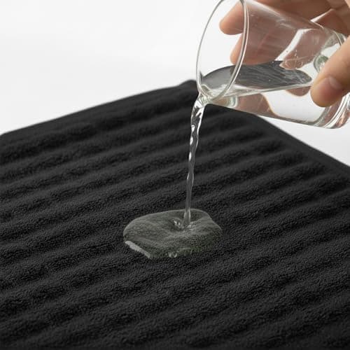 KBY Bath Towels Set 6 Piece 40x80 Inches，2 Extra Large Bath Sheets 2 Hand Towels 2 Washcloths，Highly Absorbent Quick Dry Microfiber,Ultra Soft Towel Set for Bathroom，Spa，Gym， Hotel (Black) - Thumbnail 6