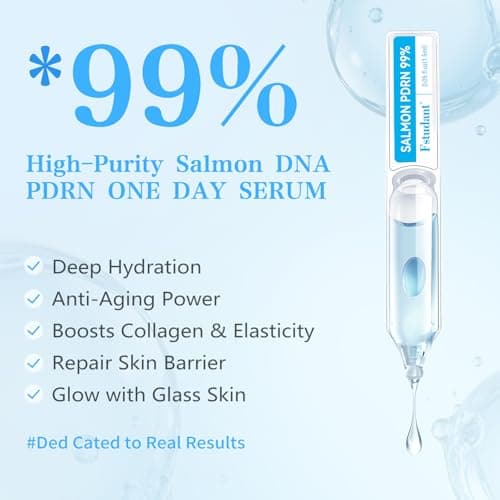 Salmon DNA PDRN Peptide Serum | 99% Salmon DNA PDRN Intensive Ampoule | Peptide, Collagen, 6 Hyaluronic Acid, Niacinamide | Anti-Aging, Moisturizing, Uneven Skin Tone, Korean Skincare 0.05 fl oz x 30e - Thumbnail 3