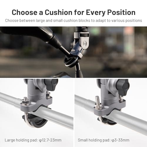 PGYTECH CapLock U-Bolt Mount Aluminum Alloy Bracket, 2 Cushion Block Motorcycle Bike Mount, 1/4" Thread for Gopro 13/12, DJI Osmo Action 6/5 Pro/Pocket 3/Xtra Muse, Insta360 Ace Pro 2/X5 Action Camera - Thumbnail 3