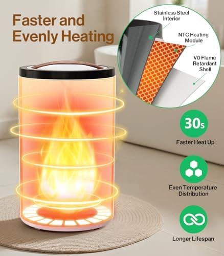 Evenchic Towel Warmer, 20L Hot Towel Warmers for Bathroom with 24H Timer, Temperature Adjustable, LED Display, Auto Shut Off, Even Heated for Oversized Towels, Bathrobes, Blankets - Thumbnail 3