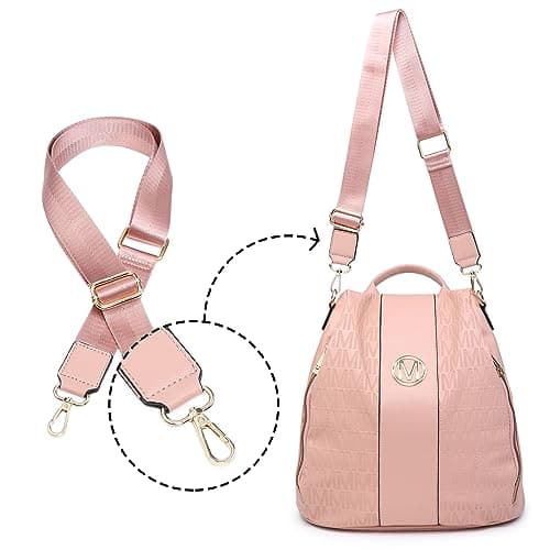 MKP COLLECTION Women Fashion Backpack Purse Multi Pockets Anti-Theft Rucksack Travel Shoulder Bag Handbag Set 2pcs - Thumbnail 4