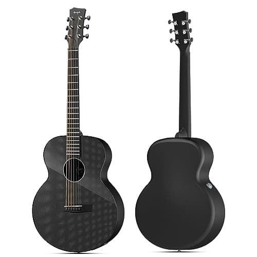 Enya Acoustic-Electric Guitar X3 Pro Mini Carbon Fiber Travel Guitar - 36" 3/4 Size with Built-in Effects & Wireless Speaker, Includes Gig Bag & Cables - Ideal for Professional & Stage Performance - Thumbnail 2