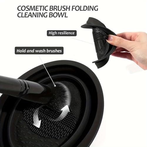HGHDBT 47Pcs Black Makeup Brushes Set Professional Premium Synthetic for Blush Foundation Eye Shadow Concealer Powder Eye & Face Make up Brush Kit with Beauty Blender Sponge Set Tools - Thumbnail 4