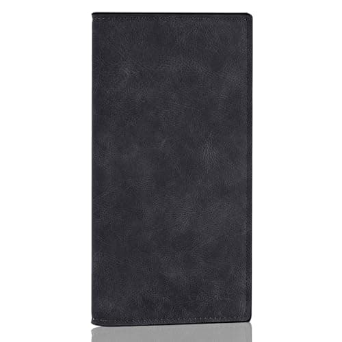 CASMONAL Premium Leather Checkbook Cover for Men and Women Checkbook Holder Wallet RFID Blocking - Image 1