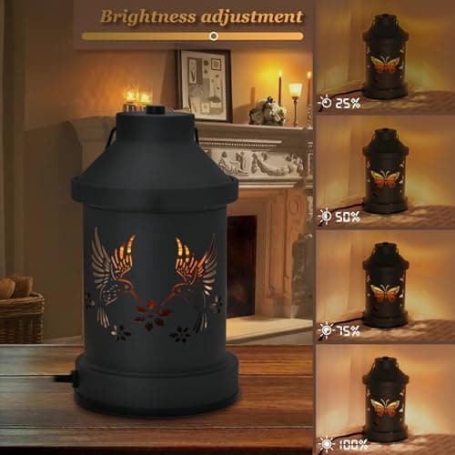 Candle Warmer Lamp Timer- Birthday Gifts for Women Mom, House Warming Gifts New Home Decor, Modern Farmhouse Decor, Hummingbird Candle Warmer Lanterns Vintage for All Jar Candles - Thumbnail 6