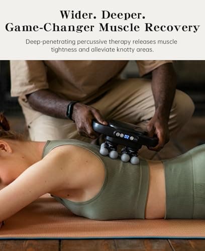 Jogfit 16 Head Massage Gun Deep Tissue, Back Massager for Athletes for Pain Relief, Multi Head Massage Gun with 3 Modes & 30 Intensities Silent Gifts for Men Women - Thumbnail 4