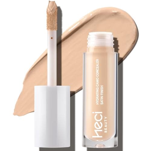 HECI BEAUTY Liquid Concealer Makeup for Blemishes & Dark Circles - Medium to Full Coverage Concealer for Face, 04 Light Sand, 0.22 Fl Oz - Image 1