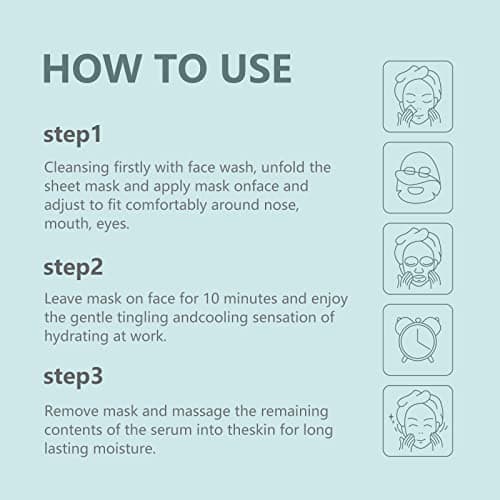 YAFUSIPE Facial Mask Anti Acne Face Masks Skin Care, Sheet Masks With Salicylic Acid Sheet For Acne Prone Hydrating Moisturizing Skincare for Scar Breakouts Pimple Beauty Oil Control Redness 10 Sheets - Thumbnail 6