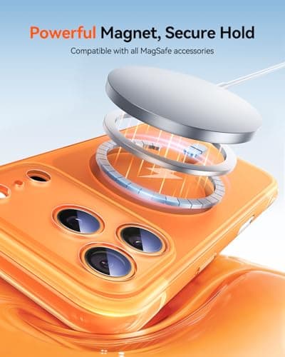 Gadged GPro Air for iPhone 17 Pro Max Case with Screen Protector, [Full Camera Protection] Fit for MagSafe, Mil-Grade Drop Tested, Shockproof Matte Cover for iPhone 17 Pro Max Phone Case 6.9'' Orange - Thumbnail 3