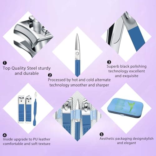 TTJHGYQOT Inspirational Gifts Nail Clipper Set, Toenail Clippers and Fingernail Clipper,Nail Cillpers and Nail File for Women,Nail Clipper for Men - Thumbnail 4