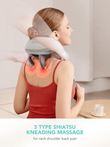 SKG 2025 Neck Massager for Pain Relief, Deep Tissue 6D Kneading with Heat, Cordless Neck & Shoulder Massage, Christmas Gift for Men & Women, H5 Mini - Thumbnail 5