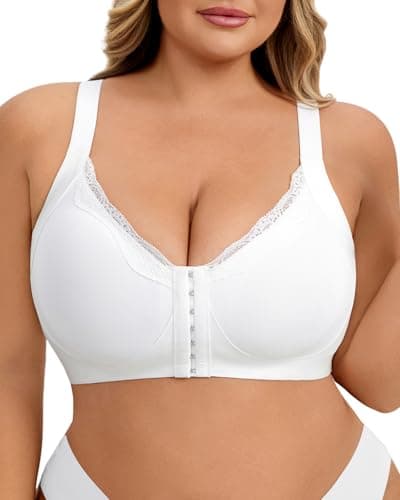 LIIJOO Wireless Push-up Bra for Women, Comfortable Seamless Design with Adjustable Straps, Soft Cup Bra for All-Day Wear（ Ivory, 1XL Plus Size） - Image 1