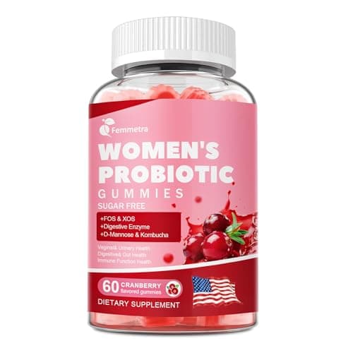 Femmetra Debloat Gummies- Prebiotic and Probiotic for Women, 60 Count