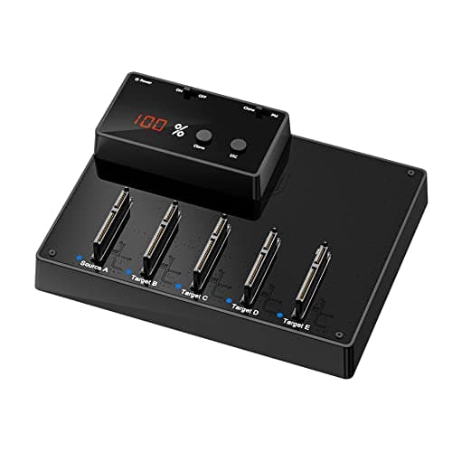 5-Bay SATA Hard Drive Docking Station, USB 3.0 (5Gbps), Supports up to 30TB (5×6TB) 2.5″ SATA SSD/HDD, with 1:4 Offline Clone/Duplicator Function - Image 1