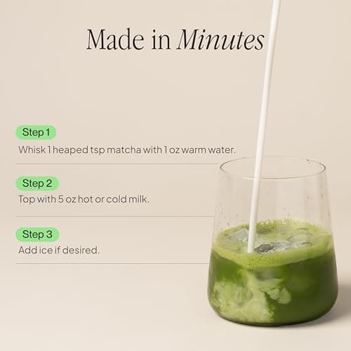 Morning Made 10.6 oz Original Ceremonial Grade Matcha Powder - 60 Servings, Sweetened, USDA Organic - Premium Japanese Green Tea in Resealable Tin - Rich in Antioxidants and Energy Boosting - Thumbnail 6