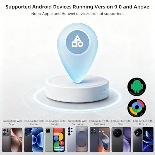 Air Tracker Smart Tags for Android 4 Pack, Bluetooth Luggage Tracker Anti Lost Item Finder with Holder Case Compatible with Google's Find Hub for Key, Backpack, Luggage, Wallet, Precise Position - Thumbnail 5