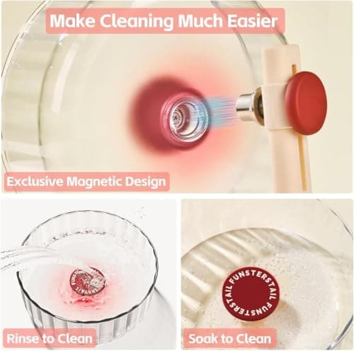 FunstersTail Super Silent Hamster Wheel 8.7 Inch, Magnetic Large Rat Wheel for Chinchilla, Gerbil, Guinea Pig, Cat, Mouse, Sugar Glider and Dwarf, Syrian Hamster Accessories (Tomato Red) - Thumbnail 6