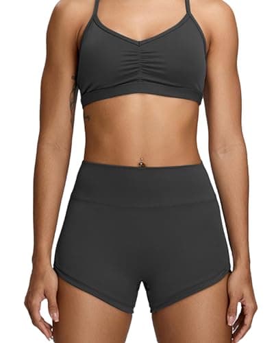 Bbao Dream Women's High Waisted Booty Shorts 3" - No Front Seam, Scrunch Butt Lifting, Tummy Control for Gym, Running, Yoga Black - Thumbnail 6
