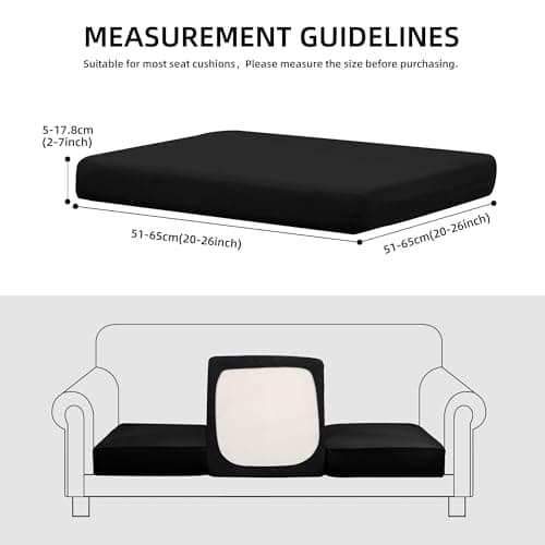 SUKAIKEQA Outdoor Cushion Covers Set,8PCS Patio Furniture Couch Seat Slipcovers, Replacement for Sofa Sectional Chair(Cover，Only) - Thumbnail 2