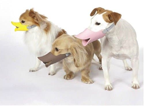 NACOCO Anti Bite Duck Mouth Shape Dog Mouth Covers Anti-Called Muzzle Masks Pet Mouth Set Bite-Proof Silicone Material (Yellow, S) - Thumbnail 5