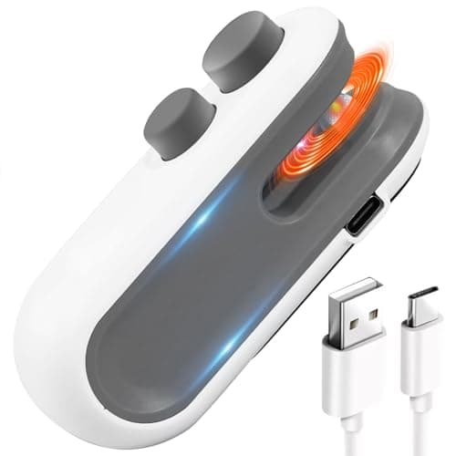 2in1 Rechargeable Chip Bag Sealer with Cutter, Portable USB C Heat Sealer Resealer Machine for Chip, Plastic Bags Heat Seal Tool for Snacks (White) - Image 1